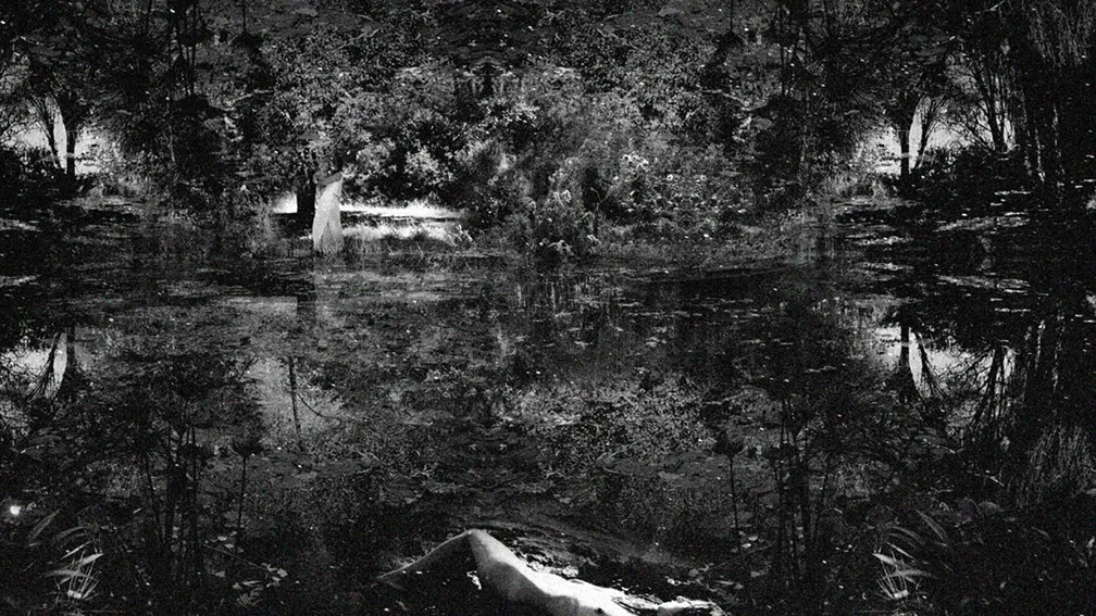 PATRICIA REINHART, Ciné Collage, Film Still „ Anoir and the Woman in the Garden - Monetgarden “, 2025