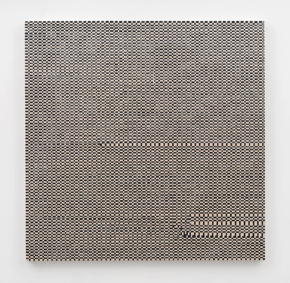 Elise Adibi, " Mirasol Indigo Grid", 2024