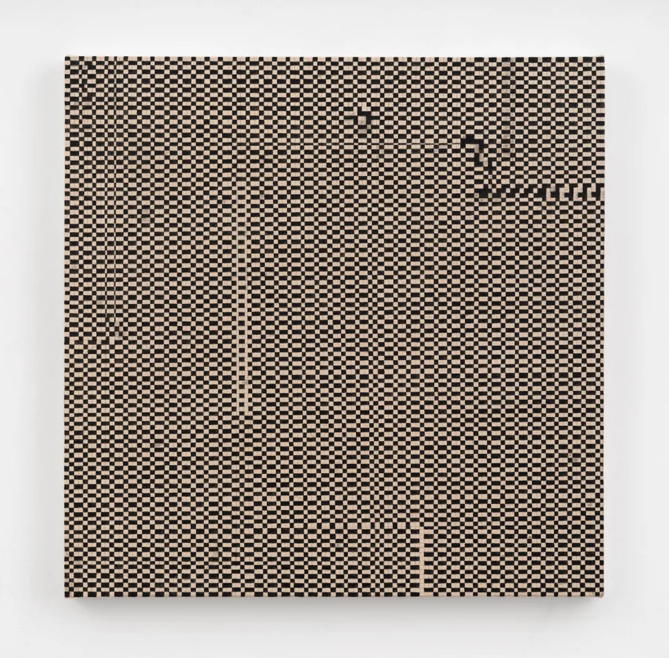 Elise Adibi, " Mirasol Peach Black Grid II ", 2024